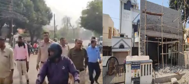 अवैध कब्जा हटाने गई टीम पर हमला: वाहनों में तोड़फोड़, रिश्वत के आरोप