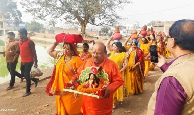 बबीता दुबे, मनहरण दुबे के द्वारा आयोजित ग्राम तेंदुवा के भागवत कथा आयोजन