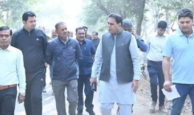 रायपुर पश्चिम में 9 करोड़ की लागत से बनेगा अत्याधुनिक उद्यान, विधायक राजेश मूणत ने किया स्थल निरीक्षण