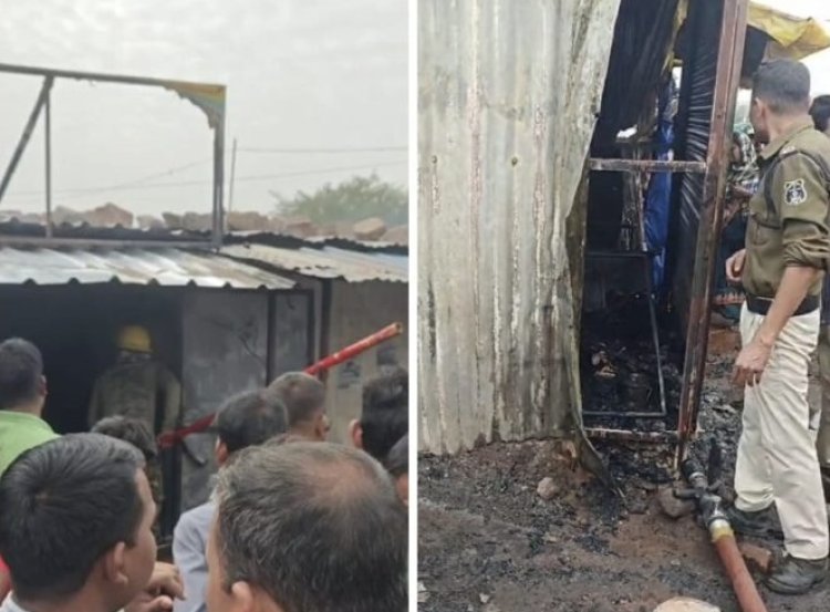 नवा-रायपुर में लगी आग, मिनी मार्केट की कई दुकानें खाक