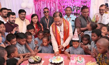 सीएम साय ने बच्चों संग मनाया अपना जन्मदिन