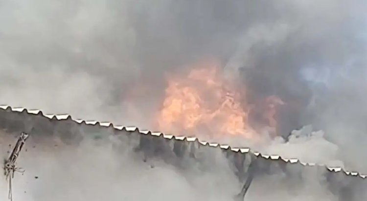 तिफरा औद्योगिक क्षेत्र में भीषण आग, इलाके में अफरा-तफरी