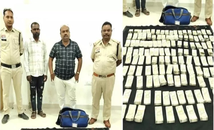 महासमुंद में 75 लाख कैश जब्त, कार में सीट के नीचे छिपाकर ले जा रहे थे रुपए
