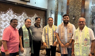 छत्तीसगढ़ चेंबर ऑफ कॉमर्स एवं छत्तीसगढ़ प्रांतीय अग्रवाल संगठन के अध्यक्षों की आत्मीय सौजन्य भेंट