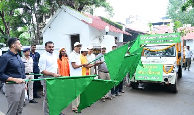 वित्त मंत्री श्री ओपी चौधरी ने निःशुल्क पौधा वितरण वैन को दिखाई हरी झंडी