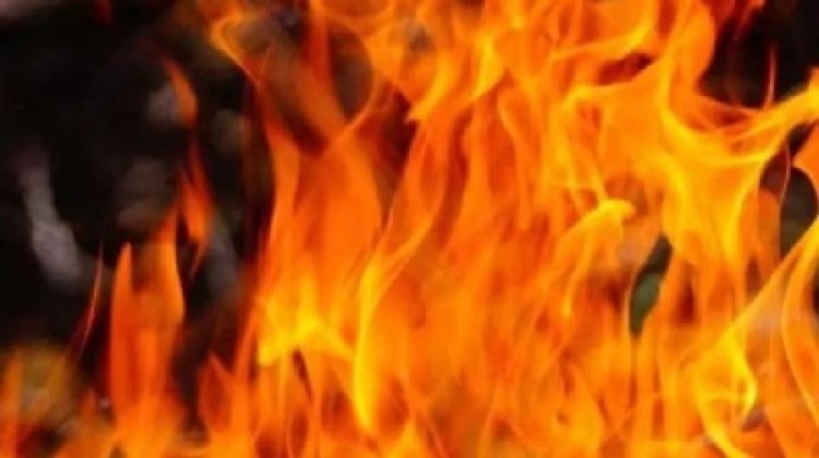 चलती हाईवा में लगी भीषण आग, चालक समेत 3 लोग गंभीर रूप से झुलसे