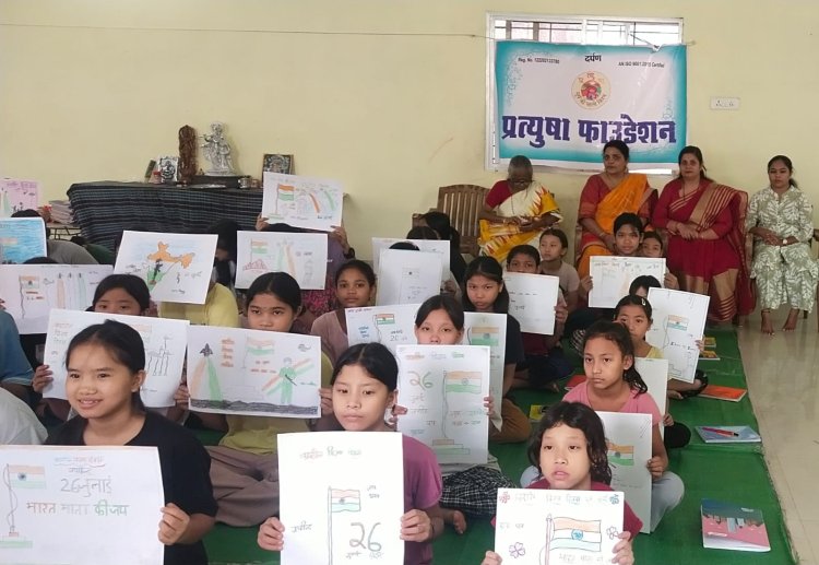 सीआरपीएफ स्थापना दिवस  कारगिल विजय दिवस के अवसर पर चित्रकला प्रतियोगिता का आयोजन